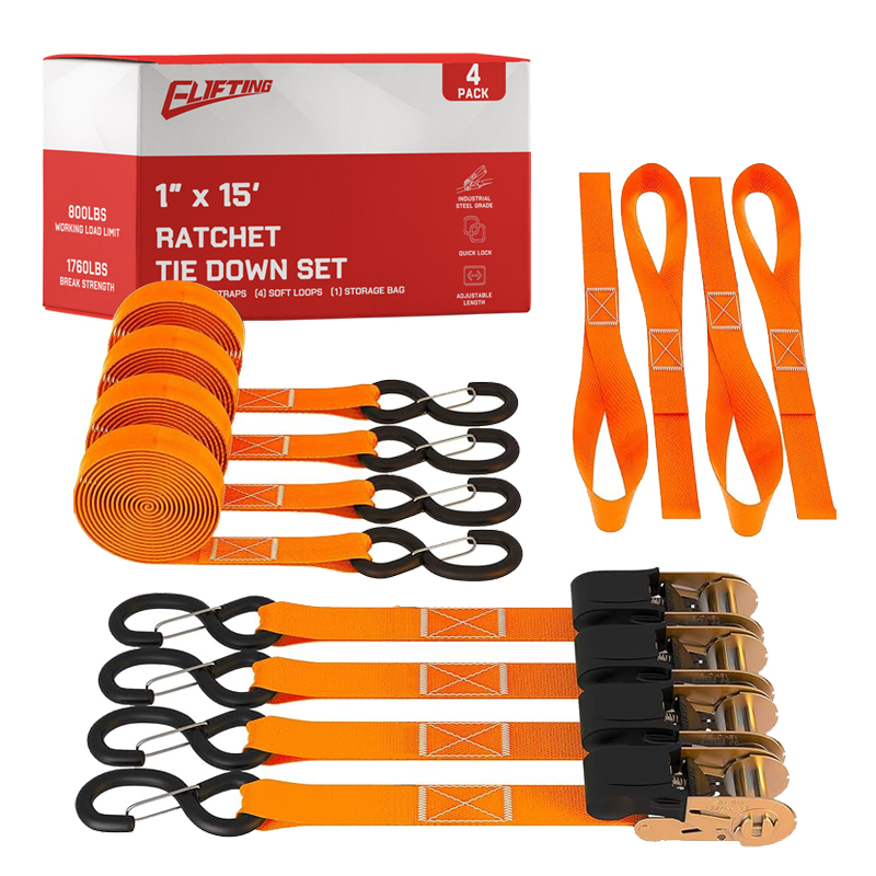 1 ″ x 15 "kit za vezanje s mekanim petljama （4-pack）