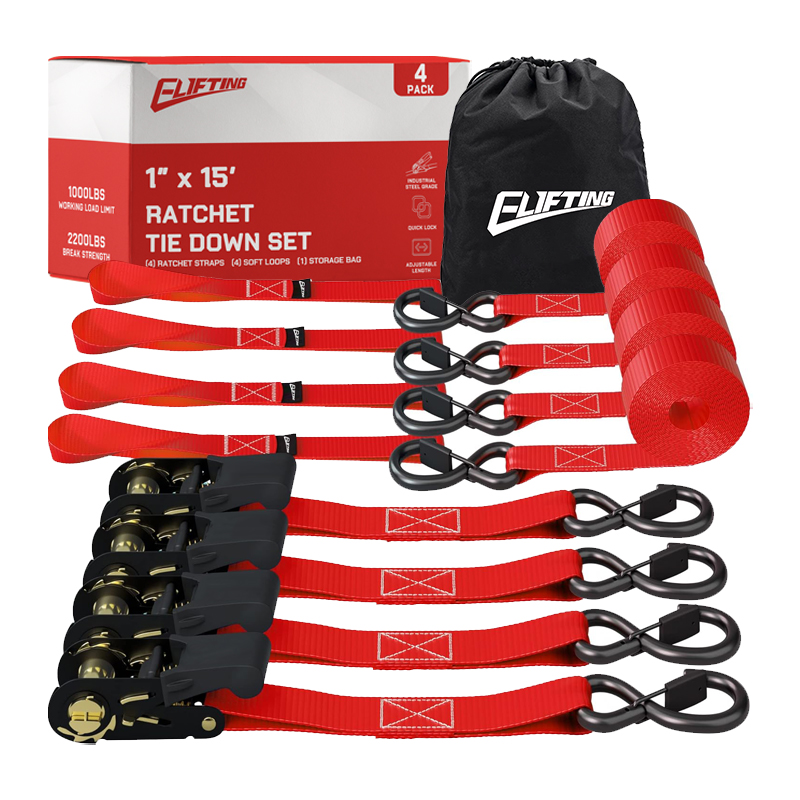 1 ″ x 15 "kit za vezanje ratcheta （4-pack）